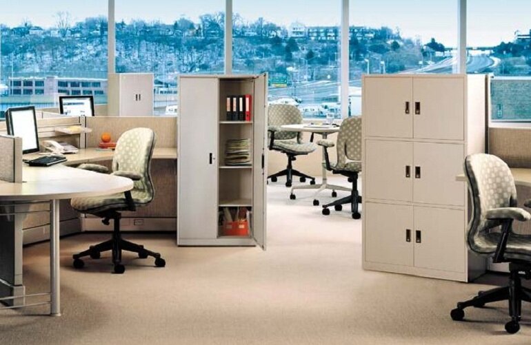 Tủ tài liệu cao được sử dụng phổ biến hơn cả tại các văn phòng