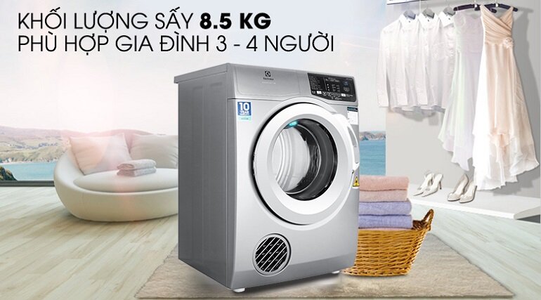 May say Electrolux 8kg EDS805KQSA phu hop voi ai