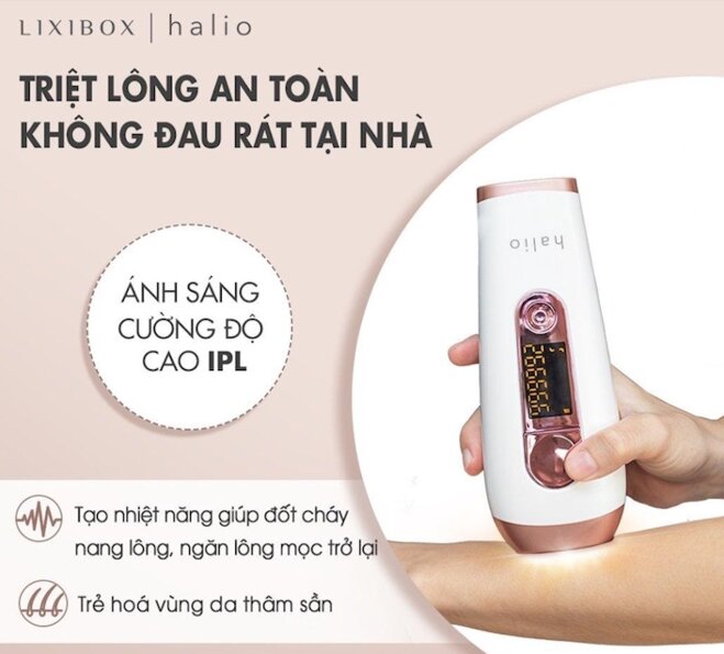 Máy triệt lông cá nhân Halio IPL Hair Removal Device với công nghệ tiên tiến sử dụng ánh sáng IPL hiệu quả nhanh chóng, lâu dài.