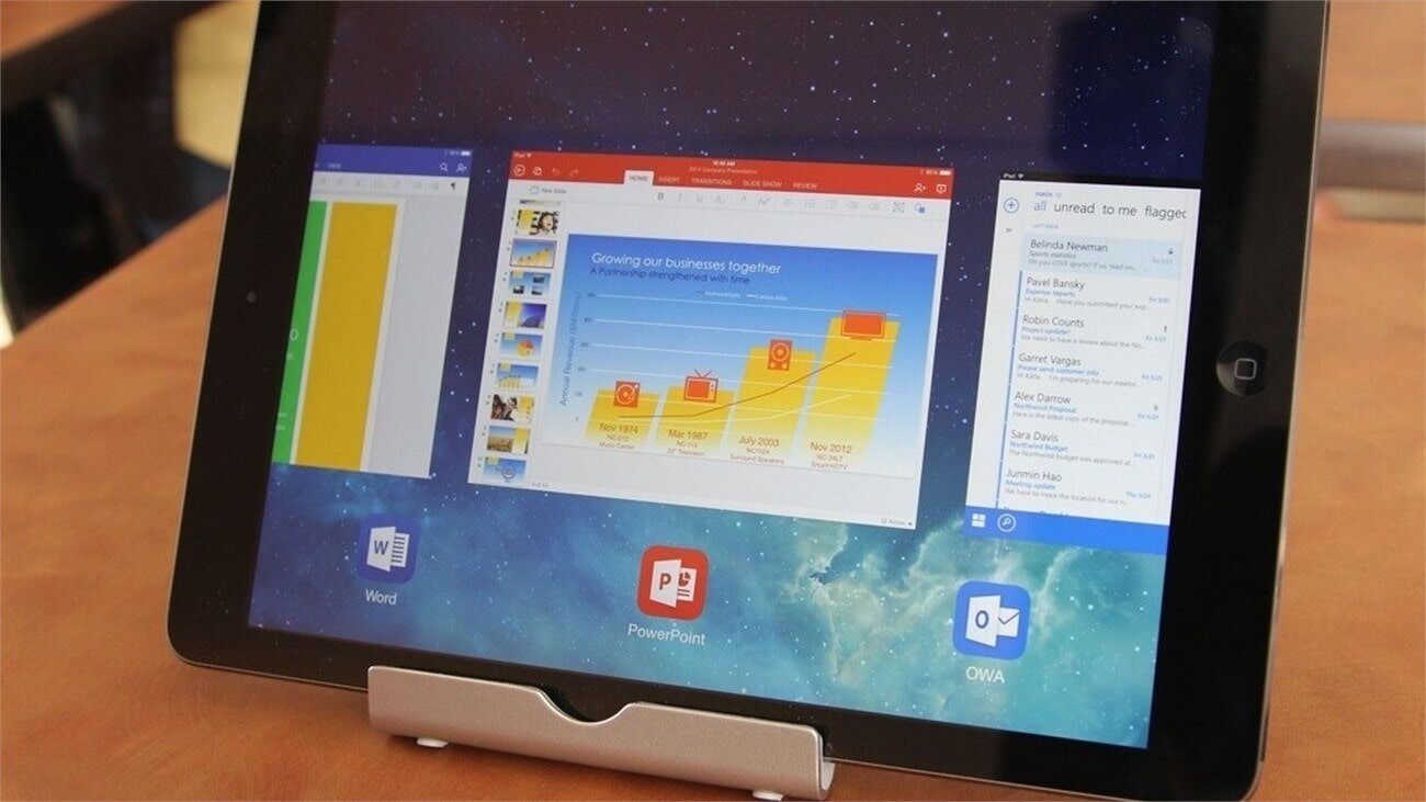 Văn phòng thu nhỏ trên iPAd 