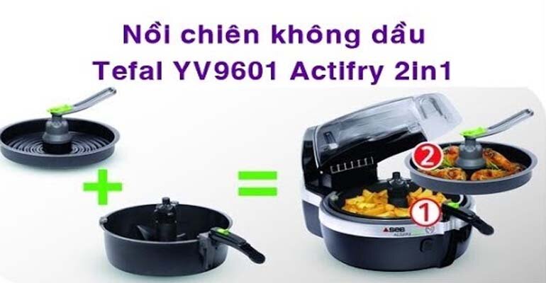 Nồi chiên không dầu Tefal YV9601 2 tầng