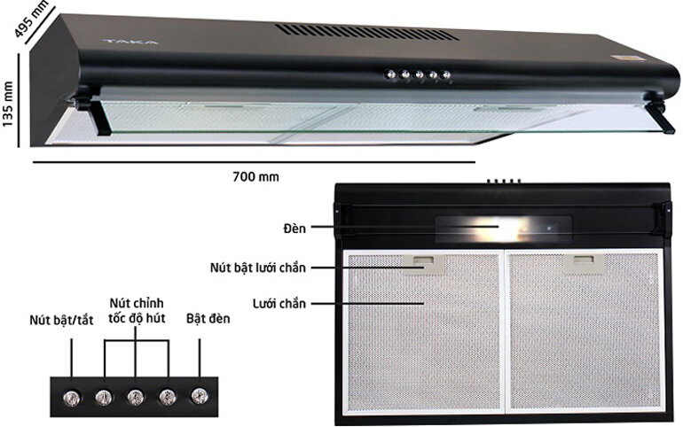 Máy hút mùi Taka HC270B