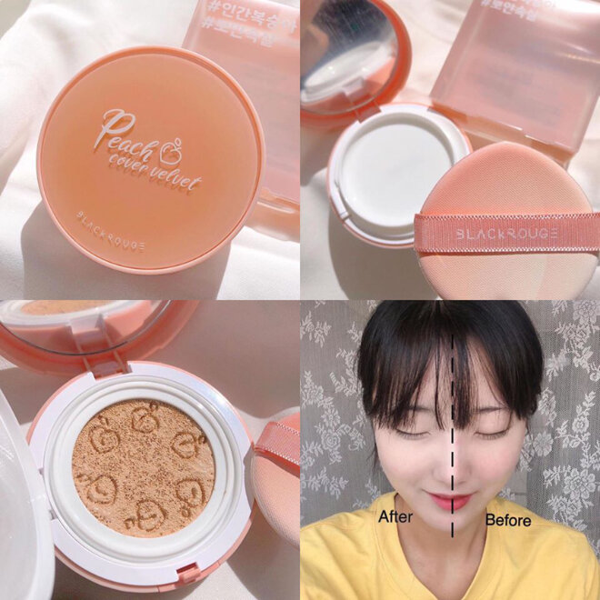 phấn nước Black Rouge Peach Cover Velvet