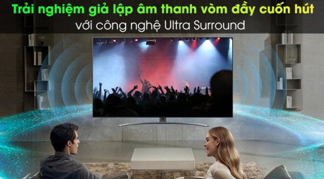 Công nghệ âm thanh vòm Ultra Surround bao quanh và lọc thoại Clear Voice III