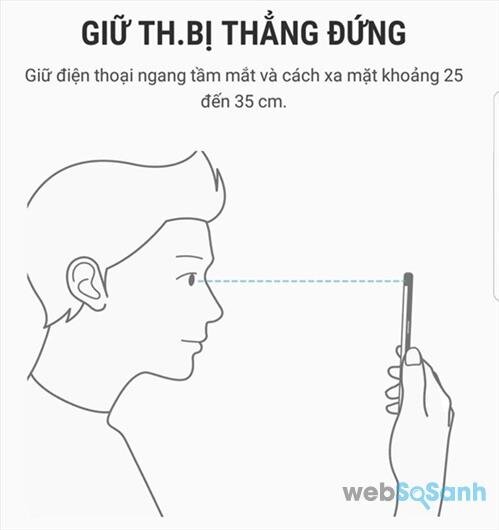 mẹo quét mống mắt trên S8