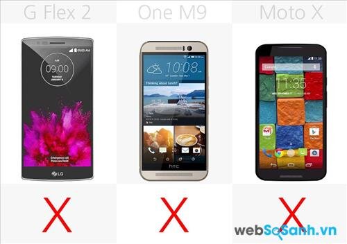 G Flex 2, One M9 và Moto X đều không có bút cảm ứng Stylus
