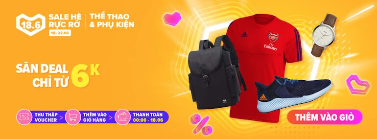 Ngành Thời trang thể thao có các Deal Hot 6K