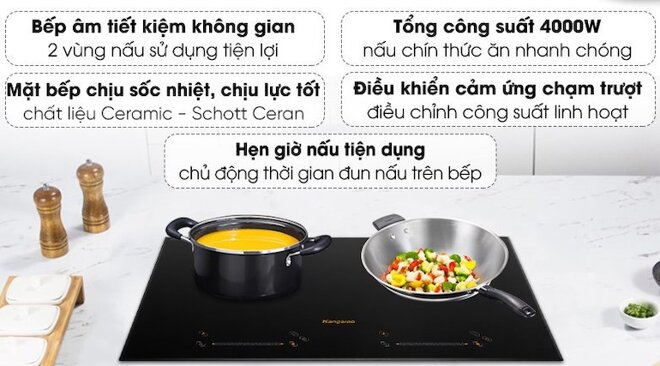 Tính năng nổi bật bếp từ đôi kangaroo kg856i