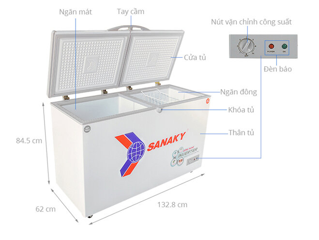 Tủ đông sanaky 4099w3 400 lít