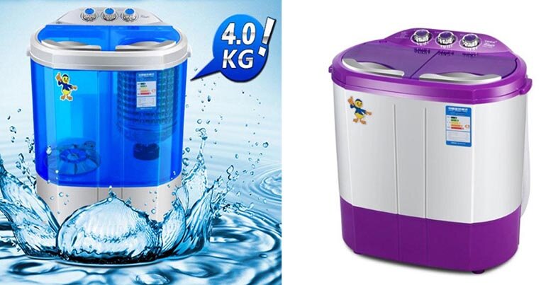 Máy giặt mini 4kg trọng lượng nhẹ thuận tiện di chuyển