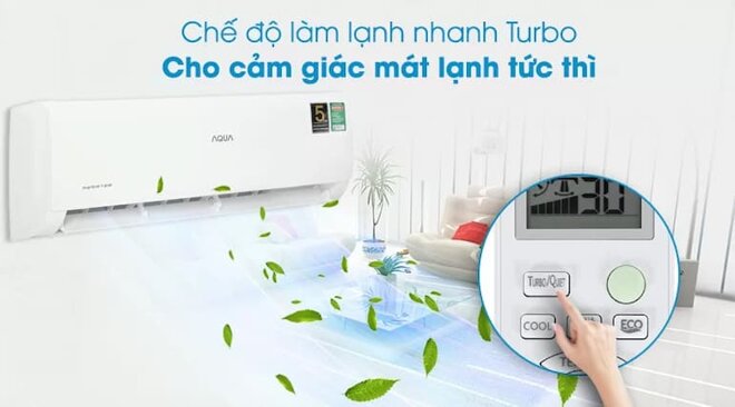 Máy lạnh Aqua inverter AQA-RV9QA làm lạnh nhanh chóng