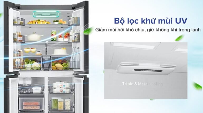 tủ lạnh Bespoke Samsung RF60A91R177/SV 599 lít