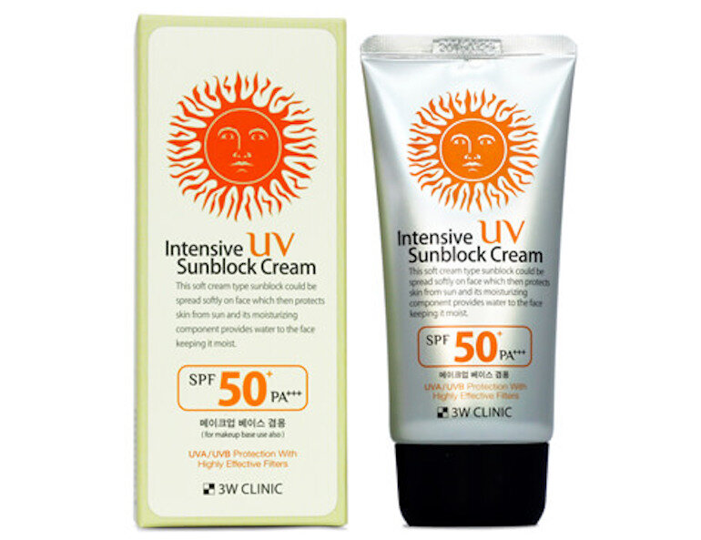 Kem chống nắng 3W Clinic Intensive UV Sunblock Cream.