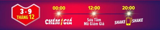 Thực hiện lắc lắc và chém chém giá hoặc sưu tầm mã giảm giá vào ví trong những khung giờ vàng