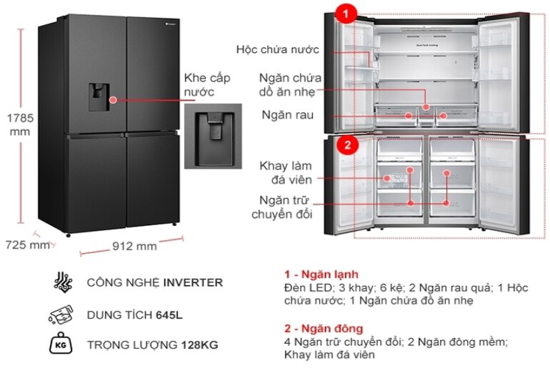 Tủ lạnh Casper được làm từ vật liệu cap cấp