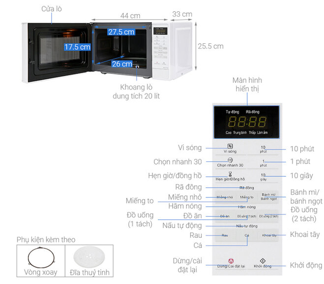 Lò vi sóng Panasonic NN-ST25JWYUE