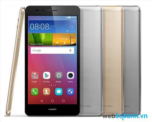 Điện thoại thông minh Huawei GR5 nhìn mạnh mẽ và sang trọng với thiết kế nguyên khối kim loại