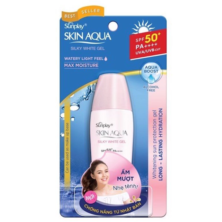 Gel chống nắng Sunplay Skin Aqua Silky White Gel