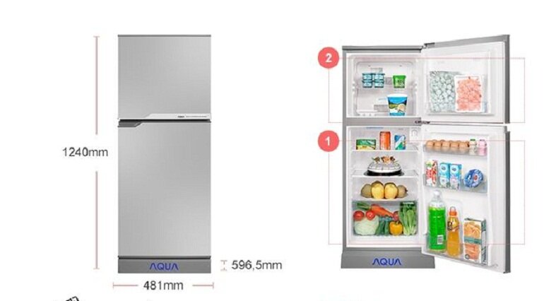 Tủ lạnh AQUA AQR-145EN/SS 143 lít