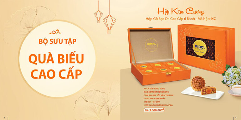 Hộp Bánh trung thu KIDO Cao cấp Kim Cương