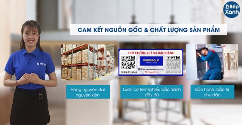 Bếp Xanh cam kết cung cấp hàng chính hãng với chất lượng cao