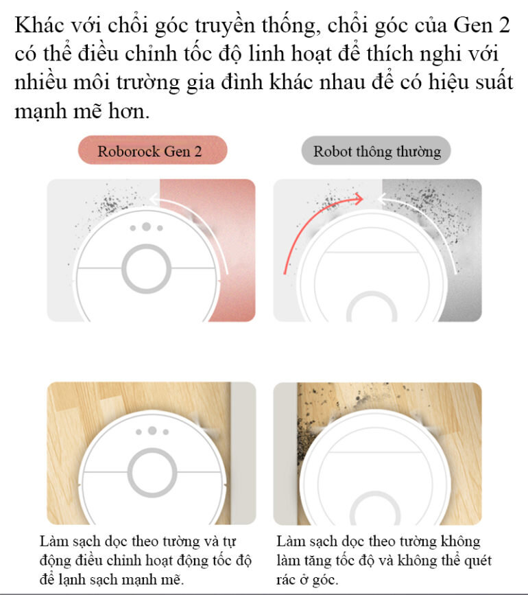 robot hút bụi Xiaomi Gen 2 cải tiến hơn về hiệu suất siêu làm sạch so với các robot hút bụi khác