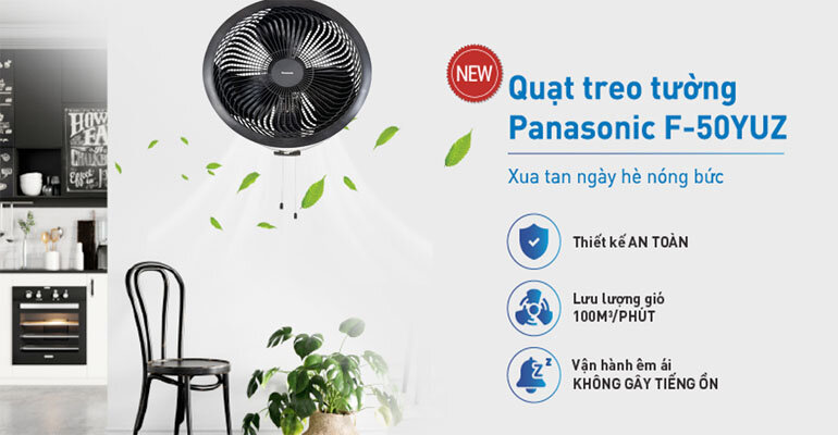 Quạt treo tường Panasonic F-50YUZ thích hợp sử dụng cho nhiều không gian quạt treo tường Panasonic F-50YUZ