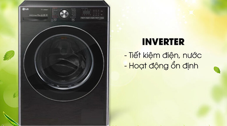 Máy giặt này mang lại sự an tâm về số lượng điện năng và nước tiêu thụ trong mỗi lần giặt nhờ công nghệ Inverter.