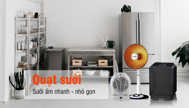 Quạt sưởi hai chiều Tiross TS-944 với gam màu trắng thanh lịch