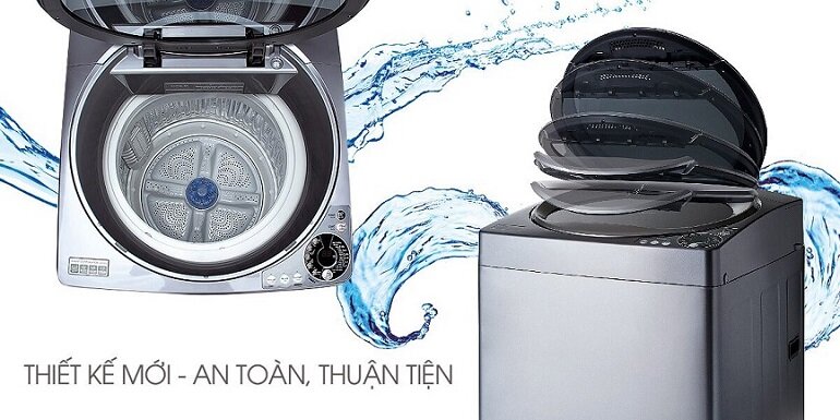 Thiết kế máy giặt Sharp 9.5 kg ES-U95HV-S