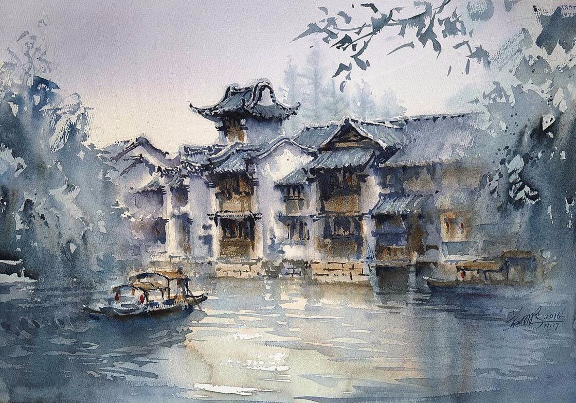 Khu nhà cổ xưa ở Trung Quốc với sắc màu giản dị