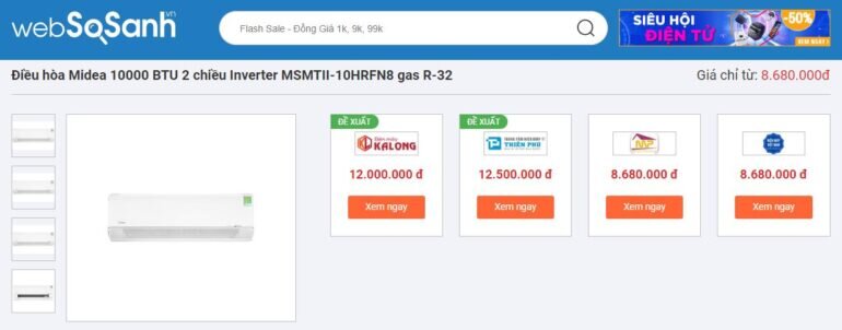 điều hòa Midea Airstill MSMTII-10HRFN8