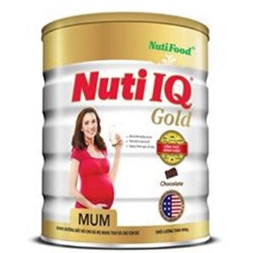 Sữa bột Nuti IQ Mum Gold (cho bà mẹ mang thai) hương Chocolate - Hộp 400g (Mã SP: 041634)