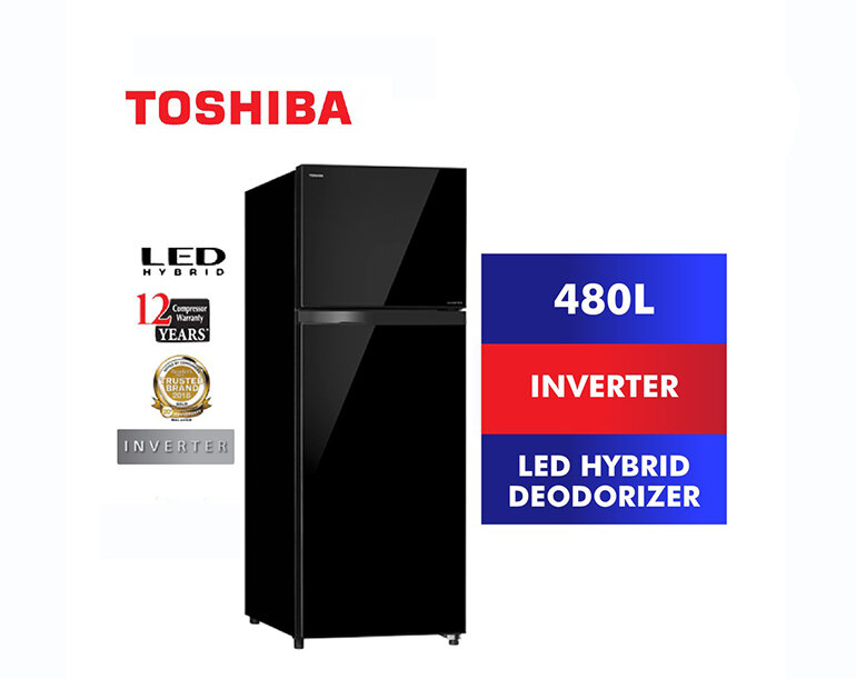 Tủ lạnh Toshiba 2 cánh Inverter, dung tích 480 lít, GR-AG48MDZ
