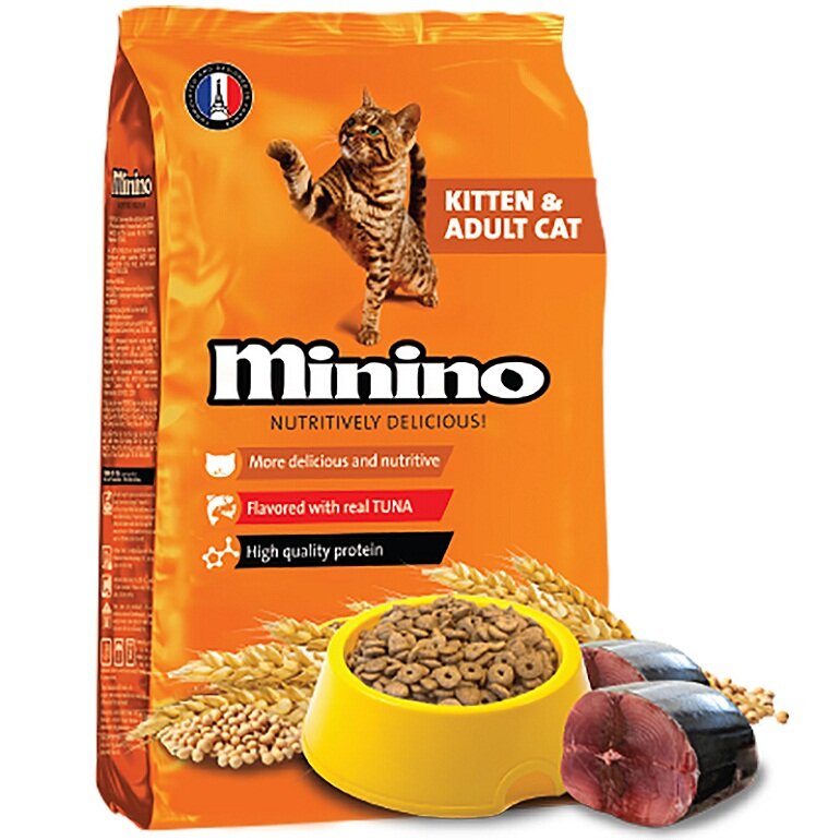 Thức ăn khô Minino Yum rất tốt đảm bảo dành cho mèo mẹ mới sinh