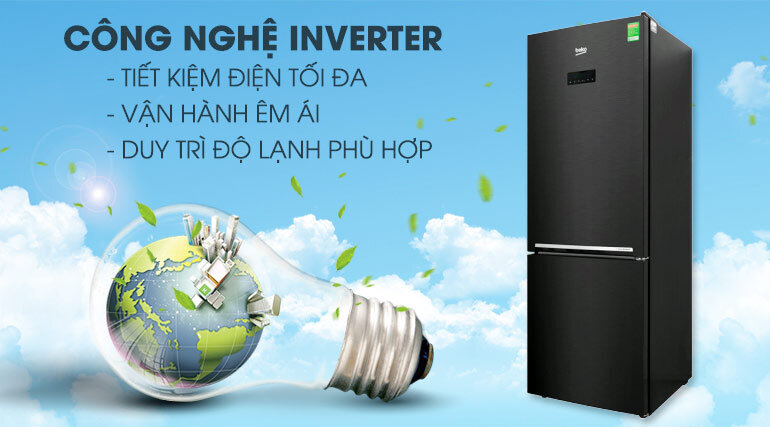 Tủ lạnh RCNT340E50VZK tiết kiệm điện năng, vận hành êm ái