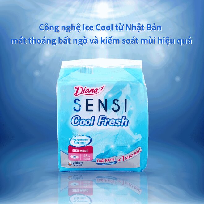 Băng vệ sinh Sensi Cool Fresh áp dụng công nghệ Ice Cool