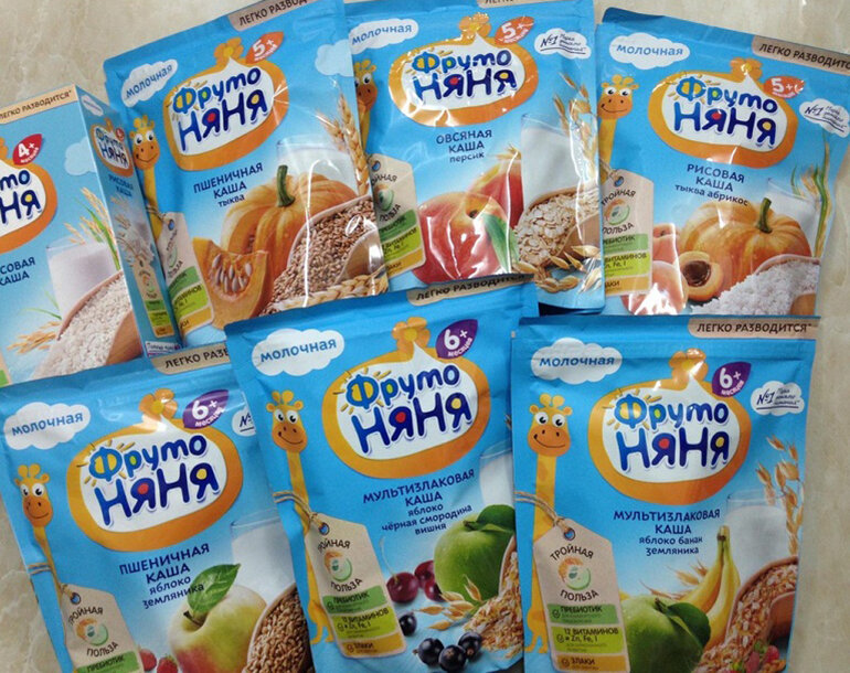 Fruto, Heinz, Nestle Cerelac, Kabrita và Kawa là những thương hiệu bột ăn dặm nổi tiếng của Nga