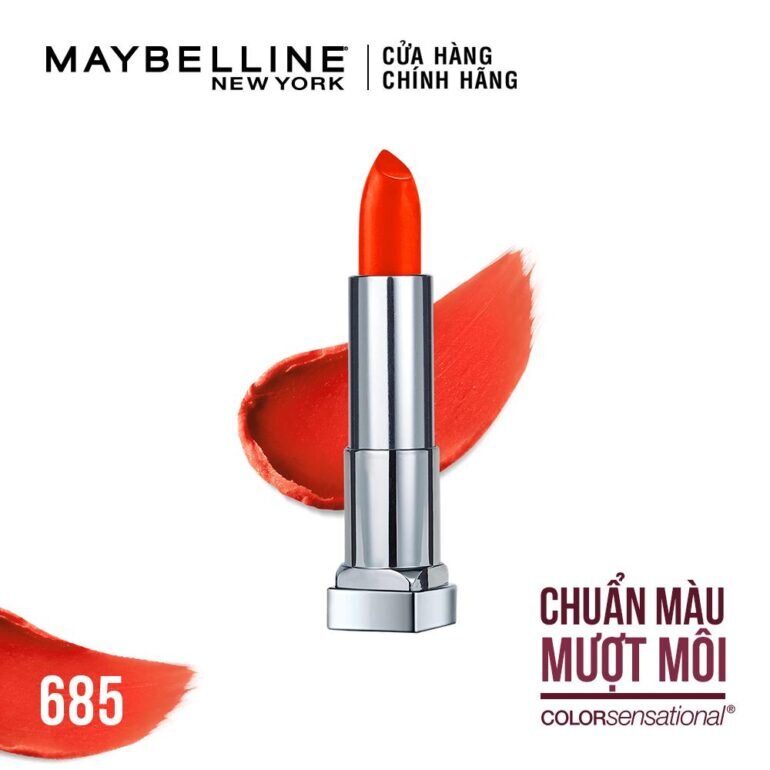 Son môi đỏ cam Maybelline Creamy Matte