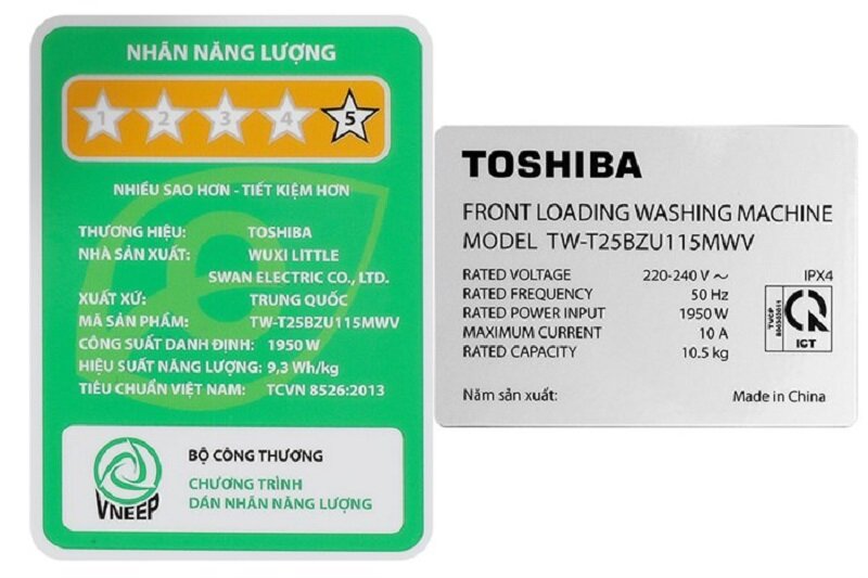 máy giặt Toshiba 10.5 kg TW-T25BZU115MWV(MG)