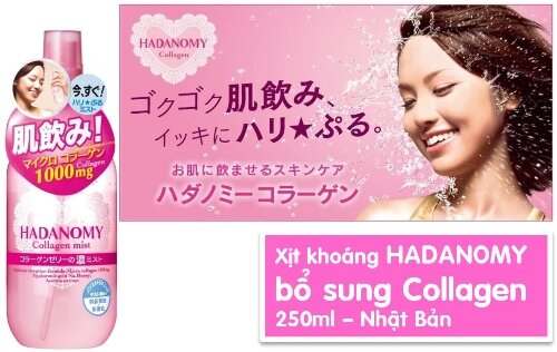 xịt khoáng Hadanomy Collagen Mist review