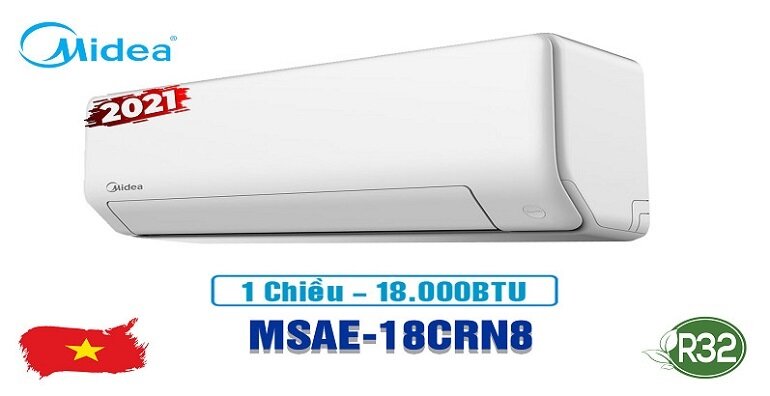 điều hòa Midea 18000 BTU 1 chiều MSAE-18CRN8 gas R32