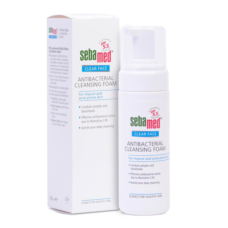 Sữa rửa mặt kiềm dầu Sebamed pH5.5 Clear Face Antibacterial Cleansing Foam