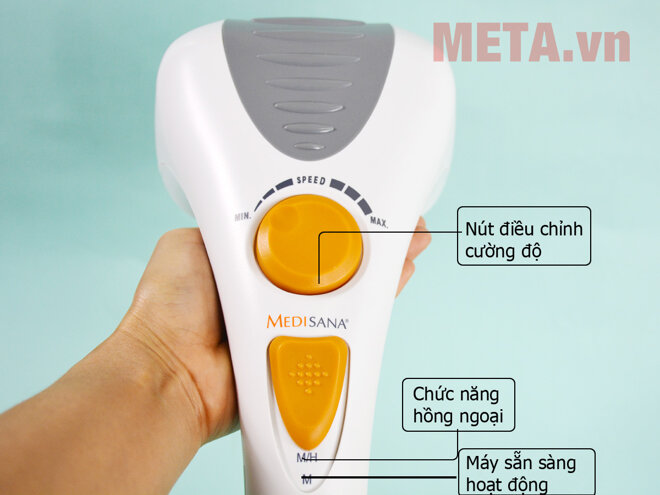 Máy massage hồng ngoại Medisana Intensive có cấu tạo không quá phức tạp, rất dễ sử dụng, phù hợp với cả người lớn tuổi