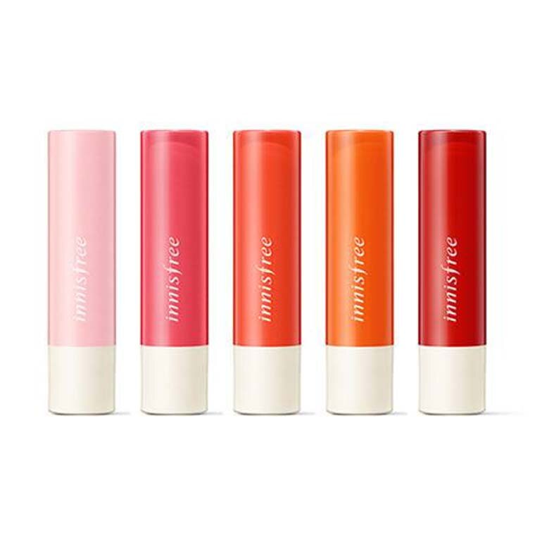 Son dưỡng môi có màu Innisfree Glow Tint Lip Balm với 5 màu cho bạn lựa chọn
