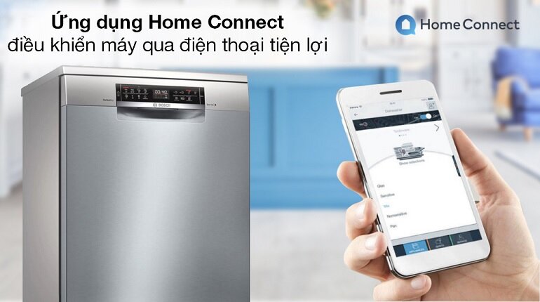 Máy rửa bát Bosch 13 bộ SMS6ZCI49E điều khiển từ xa dễ dàng