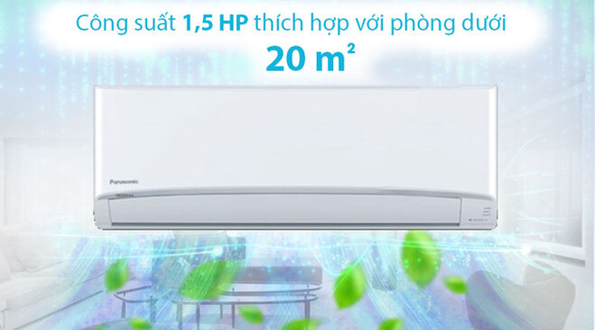 Máy lạnh Panasonic CU/CS-PU12UKH-8 thích hợp với phòng có diện tích nhỏ 