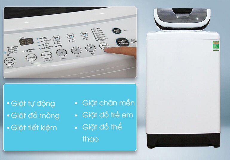 Bảng điều khiển máy giặt Sharp 8 kg ES-S800EV