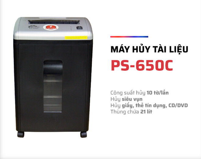 máy hủy tài liệu silicon PS-650C của Mỹ