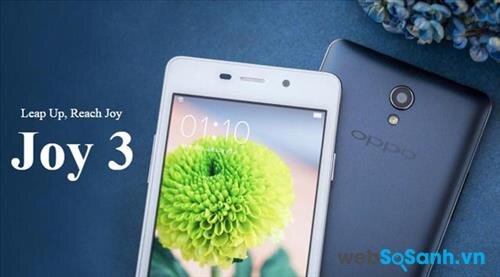 Điện thoại Joy 3 của Oppo có lớp vỏ nhựa sơn bóng chống bám bẩn và vân tay